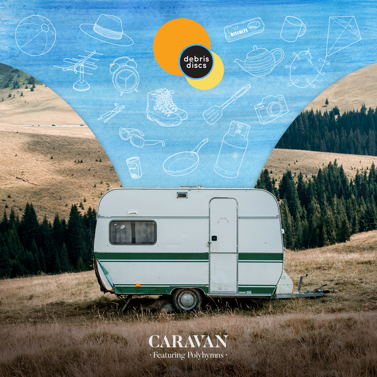 Cover artwork for Debris Discs single Caravan by gavstretchy